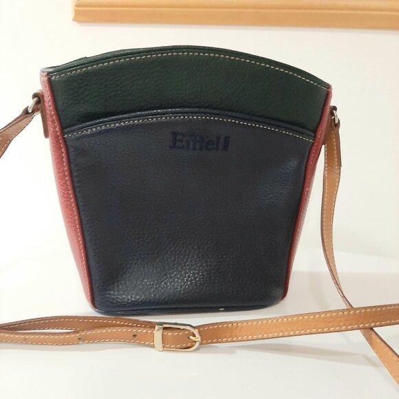 La Tour Eiffel vintage pebbled leather minimalist quiet luxury bag - Picture 3 of 13